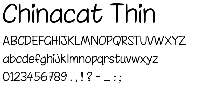 Chinacat Thin font